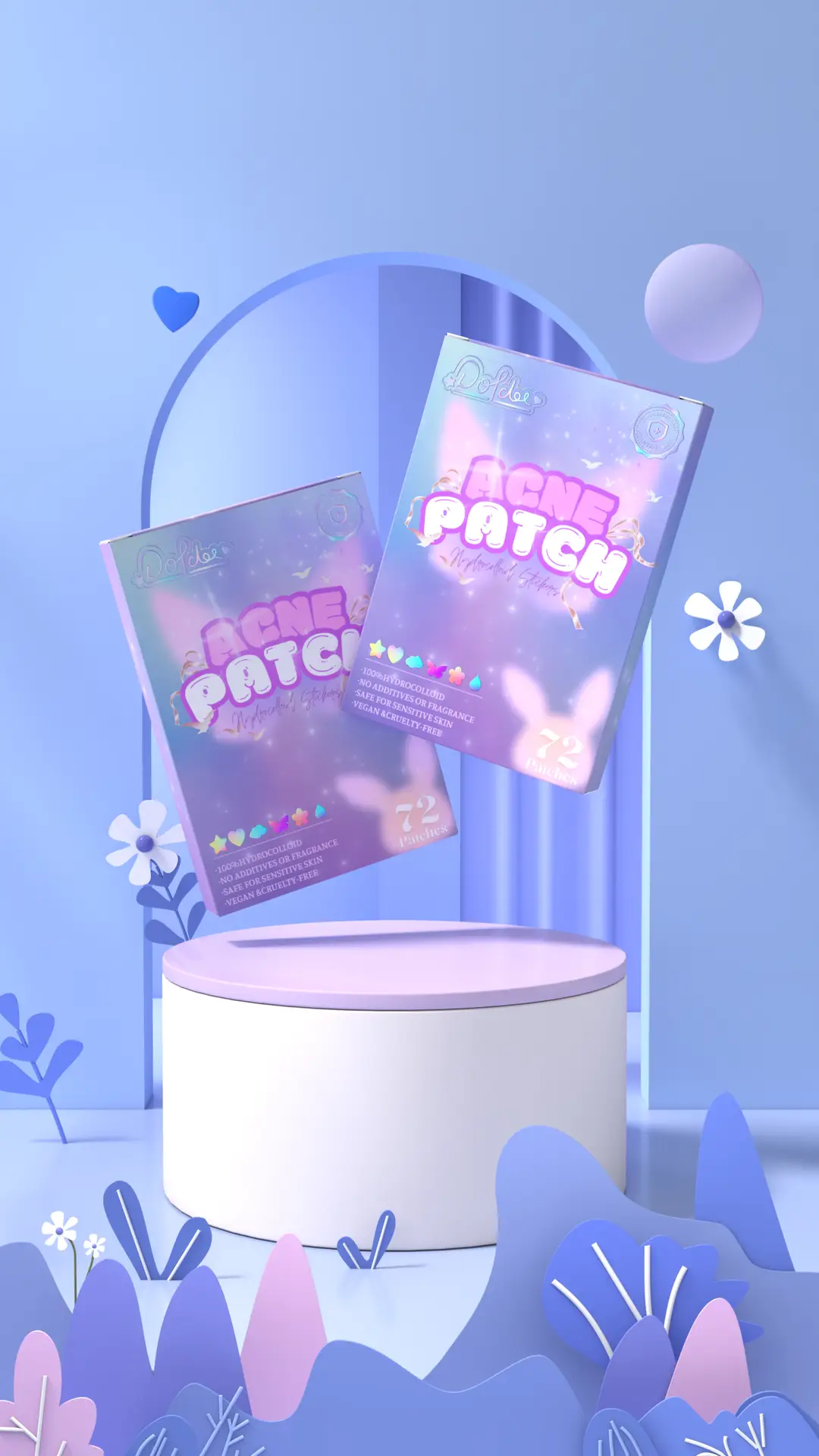 镭射幻彩炫光痘痘贴